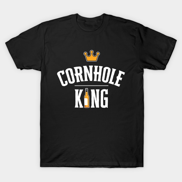 Cornhole King Shirt Funny Bean Bag Sack Toss Tournament Winner T-Shirt by Happy Lime